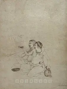 Bose, Nandalal (Artist). Jagai Madhai, early 1930s | Graphic Art