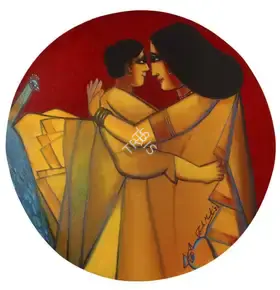 Maity, Paresh (Artist). Affection, 2022 | Painting