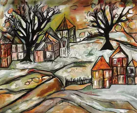 Ribeiro, Lance (Artist). A Hamlet In Holland, 1965 | Painting