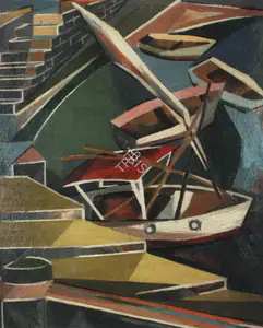 Sabavala, Jehangir (Artist). The Quiet Boats, n.d. | Painting