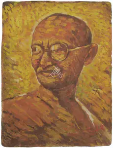 Roy, Jamini (Artist). Gandhi, n.d. | Painting