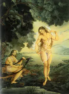 Roy, Pranay Ranjan (Artist). The Musician & His Muse, n.d. | Painting