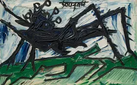 Souza, F.N. (Artist). Untitled (Spider), 1961 | Painting