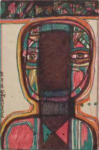 Chowdhury, Jogen (Artist). Black Head, 1974 | Painting