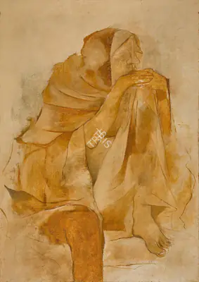 Khanna, Krishen (Artist). Brooding Figure, 1974 | Painting