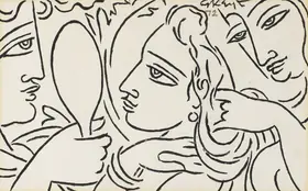 Keyt, George (Artist). Untitled (Three Women), 1972 | Drawing & Sketch