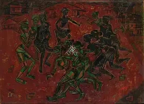 Chavda, Shiavax (Artist). Folk Dance-Gujarat, 1955 | Painting