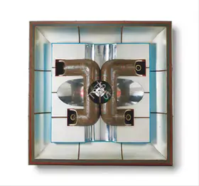 Gujral Satish Artist Untitled Metal assemblage on wooden frame 1974 Sculpture FineArts 00362224