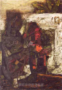 Husain, M.F. (Artist). Untitled (Mehndi), 1962 | Painting