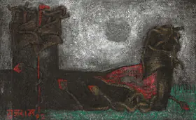 Gujral, Satish (Artist). Untitled (Raising of Lazarus), 1992 | Painting