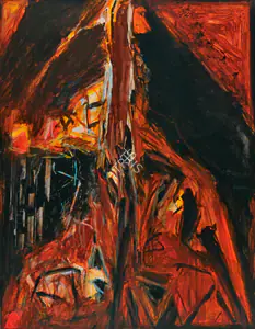 Raza, S.H. (Artist). Toofan, 1978 | Painting