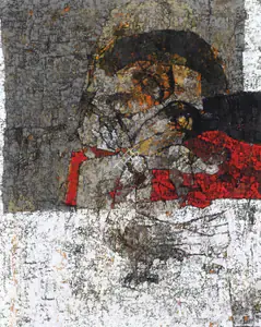 Naqsh, Jamil (Artist). Woman With Pigeons, 1978 | Painting