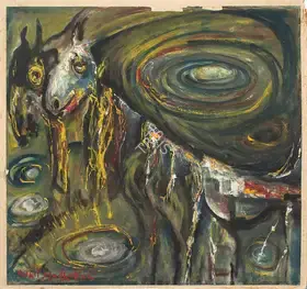 Sen, Sunil Madhav (Artist). Two Goats, n.d. | Painting