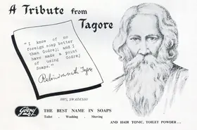 Godrej (Advertiser). A Tribute from Tagore, 1961 | Advertisement