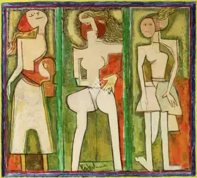 Kulkarni, K.S. (Artist). Three Sisters, c.1977 | Painting
