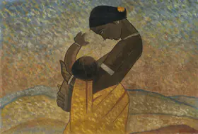 Roy, Jamini (Artist). Untitled (Mother & Child), c.1930 | Painting