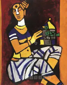 Husain, M.F. (Artist). When I Begin To Paint Hold The Sky In Your Hand As The Stretch Of My Canvas Is Unknown To Me, 1982 | Painting