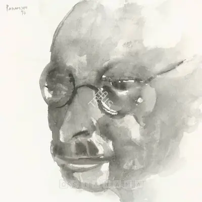 Padamsee, Akbar (Artist). Gandhi, 1997 | Painting