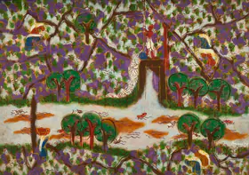 Parimoo, Ratan (Artist). Untitled (Rice Fields in Kashmir), 1958 | Painting