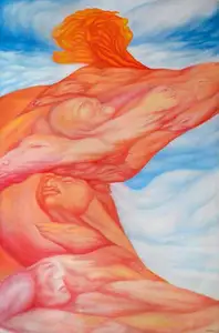 Karanjai, Anil (Artist). Flame Clouds, 1975 | Painting