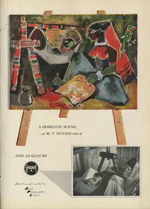 Allied Photographics (Advertiser). A Domestic Scene as M. T. Husain sees it and as seen by Gevaert Film, 1951 | Advertisement