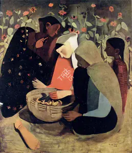 Sher-Gil, Amrita (Artist). Resting, 1939 | Painting