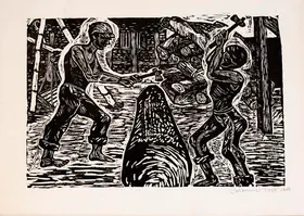 Hore, Somnath (Artist). Untitled (Woodcutters), 1944 | Sculpture