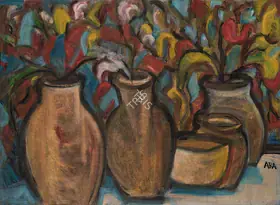Ara, K.H. (Artist). Still Life with Flowers, 1966-1967 | Painting
