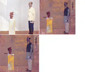 Dodiya, Atul (Artist). Man in the Gallery, 1985 | Painting