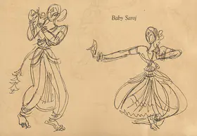 Chavda, Shiavax (Artist). Baby Saroj, n.d. | Drawing