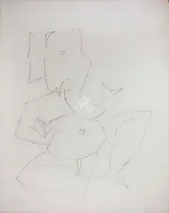Husain, M.F. (Artist). Ganesha, n.d. | Drawing