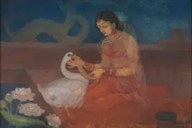 Ghoshal, Kalipada (Artist). Untitled (Hansa Doot), 1966 | Painting