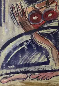 Sen, Sunil Madhav (Artist). Untitled (Abstract), n.d. | Painting