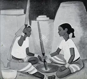Chavda, Shiavax (Artist). Their Daily Work, 1946 | Painting