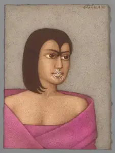 Panchal, Shanti (Artist). Untitled (Young Lady), 1998 | Painting