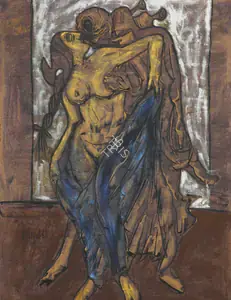 Souza, F.N. (Artist). Death and the Maiden, 1966 | Painting