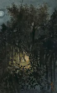 Tagore, Abanindranath (Artist). Untitled (Forest Night), c.1910 | Painting