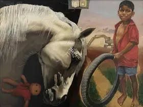 Ghosh, Subba (Artist). These are no Unicorns, 2022 | Painting