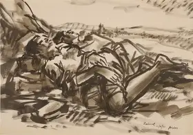 Abedin, Zainul (Artist). Untitled (Figures), 1970 | Drawing