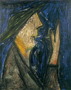 Souza, F.N. (Artist). Englishwoman, 1957 | Painting