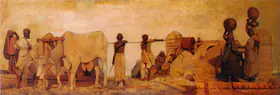 Bukhsh, Ustad Allah (Artist). At The Well, 1922 | Painting