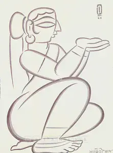 Roy, Jamini (Artist). Seated Woman,, n.d. | Painting