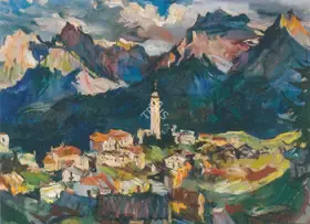 Langhammer, Walter (Artist). Swiss Landscape, n.d. | Painting