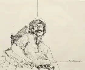 Goud, K. Laxma (Artist). Self Portrait, 1979 | Drawing