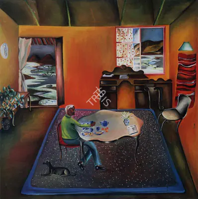 Khakhar, Bhupen P. (Artist). Breakfast at Kasauli, 1977 | Painting