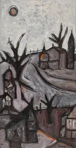 Ribeiro, Lance (Artist). Untitled (Landscape), 1964 | Painting