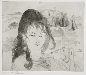 Chughtai, M.A.R. (Artist). Sunder, n.d. | Aquatint