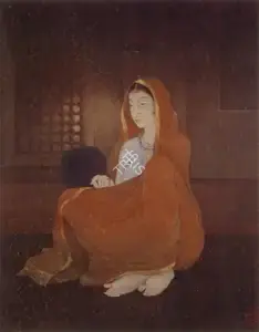 Sen, Poris C. (Artist). Sardo Purima - A Woman seated by a Window, n.d. | Painting