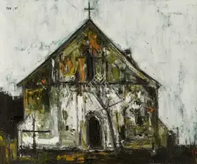 Raza, S.H. (Artist). Untitled (Eglise Blanche), 1957 | Painting