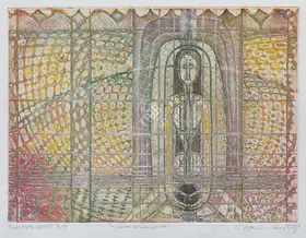 Reddy, Krishna (Artist). Woman of Sunflower, 1998 | Graphic Art